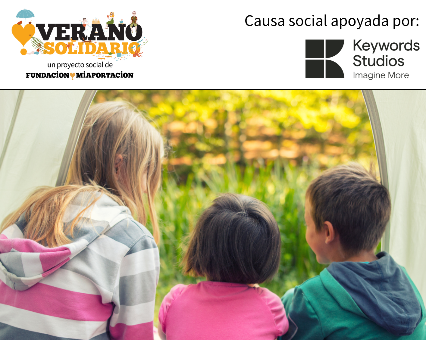 VERANO SOLIDARIO. Con 100€ se cubre una semana de campamentos de un menor