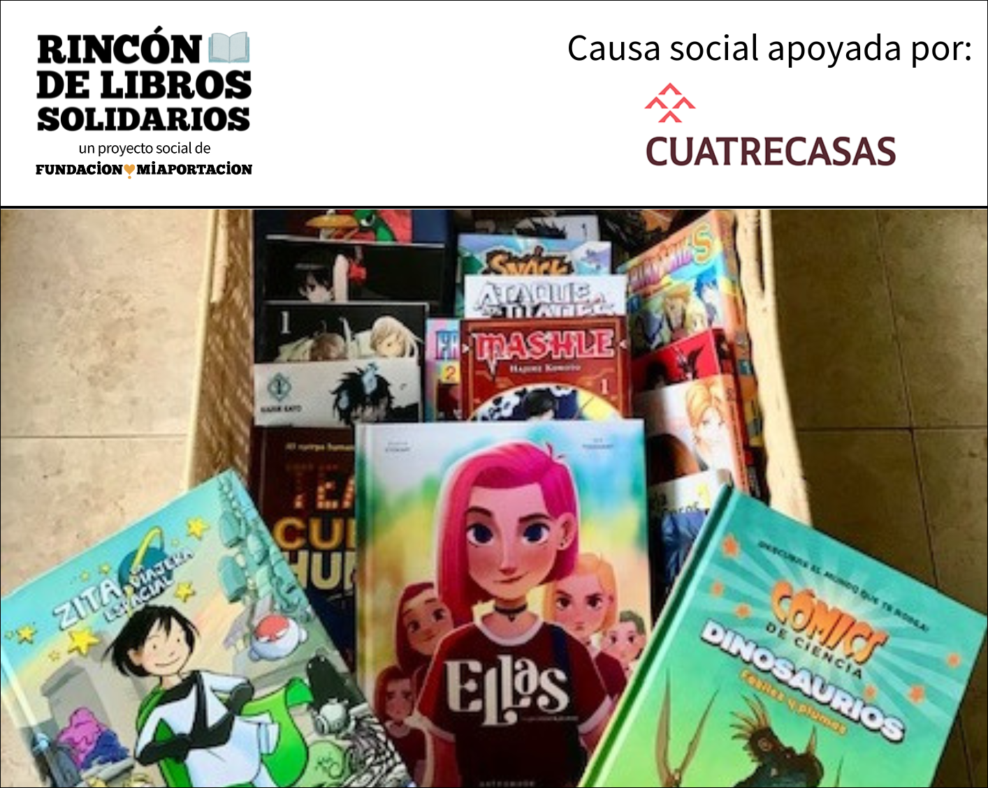 DÍA DEL LIBRO Y SANT JORDI SOLIDARIO - 500€ para regalar cómics manga a adolescentes hospitalizados